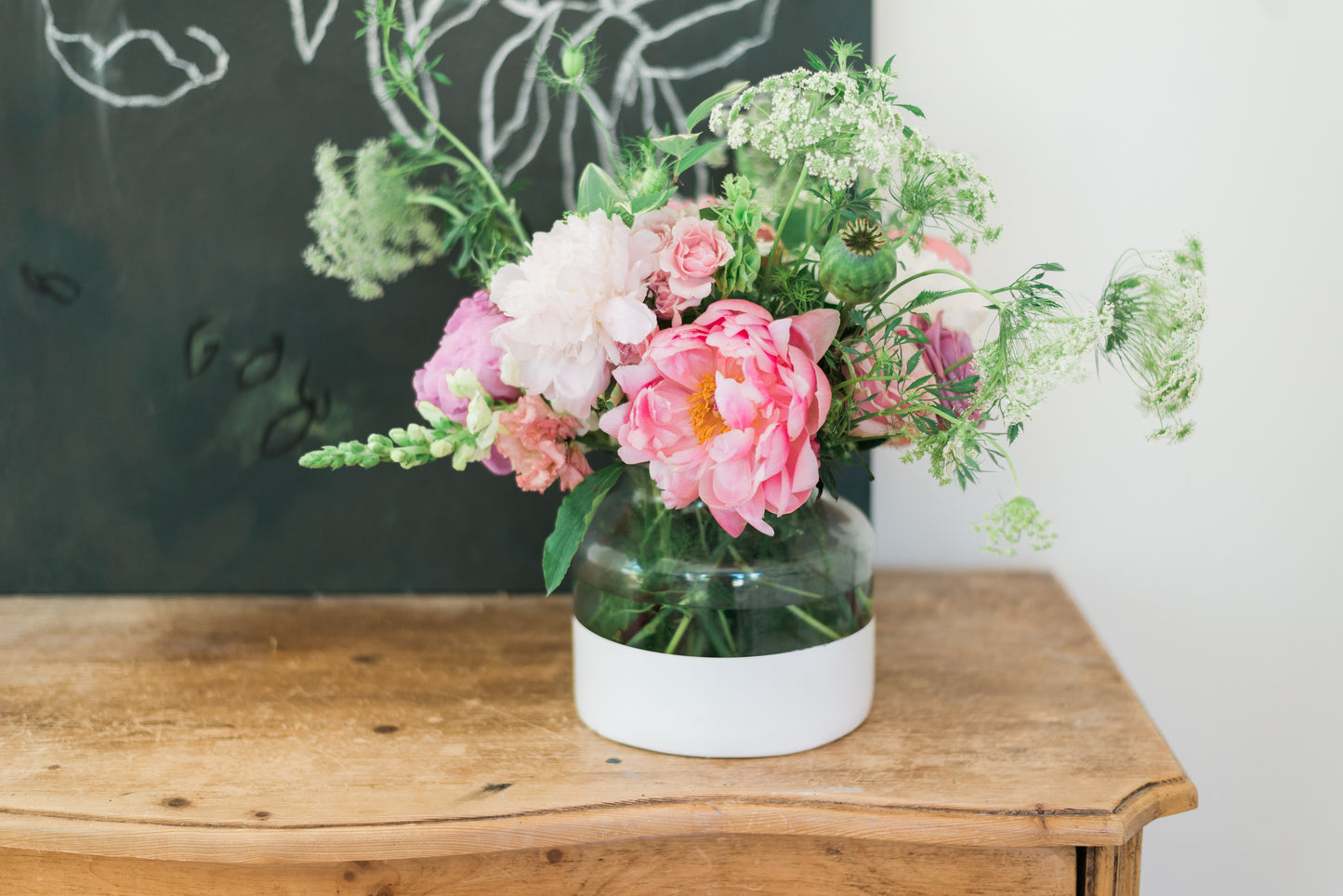 vase for flowers glass white | home decor | wedding gift - Design Club Home