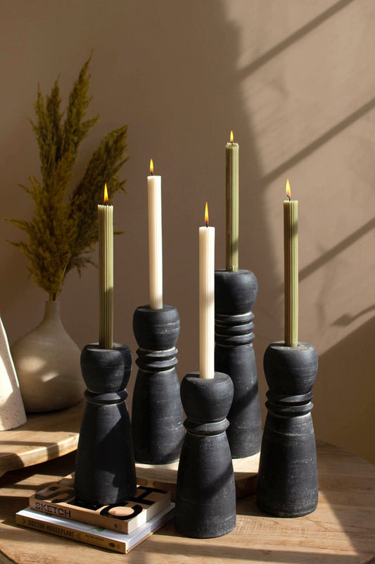 Decorative Black Candleholder Home Decor and Gift Set of 5 - Design Club Home