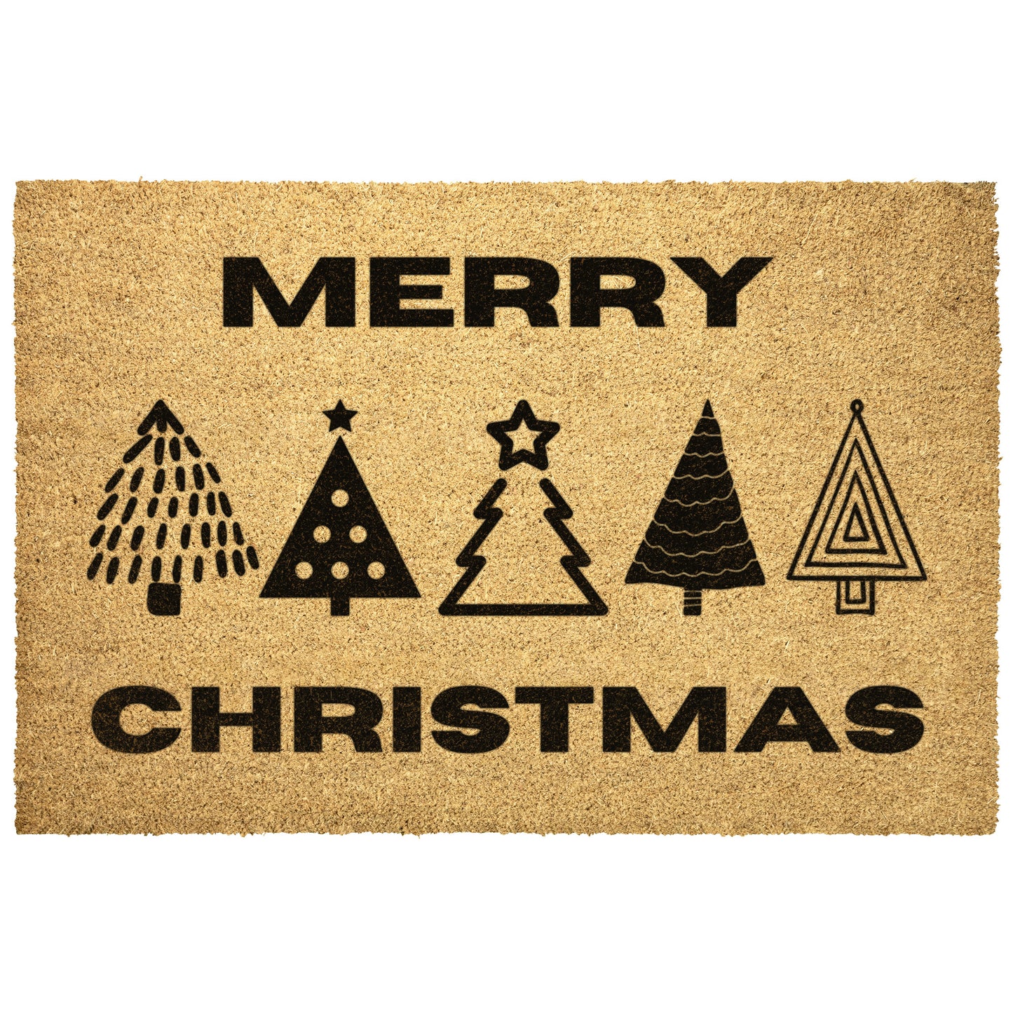 Merry Christmas Doormat, Holiday Porch Decor, Christmas Mat for Front Door