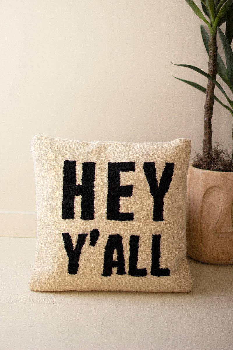 Hey Y'all Accent Pillow