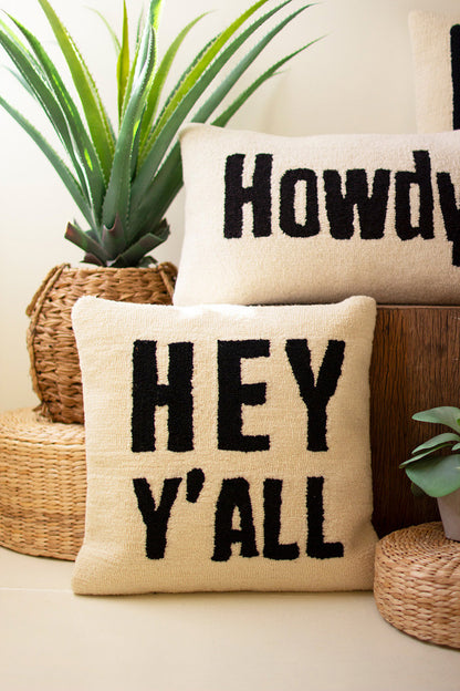 Hey Y'all Accent Pillow