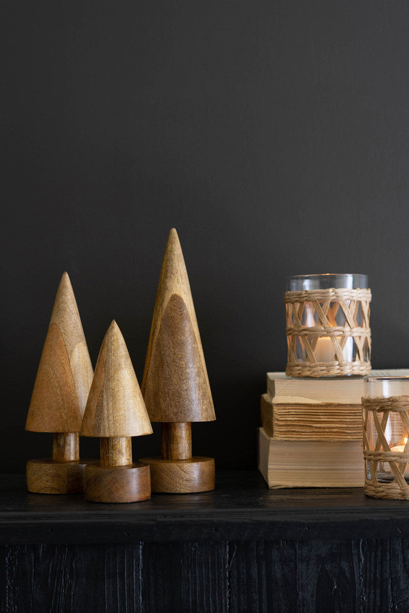 Wood Christmas Tree Holiday Home Decor set of 3 | Gifts - Design Club Home