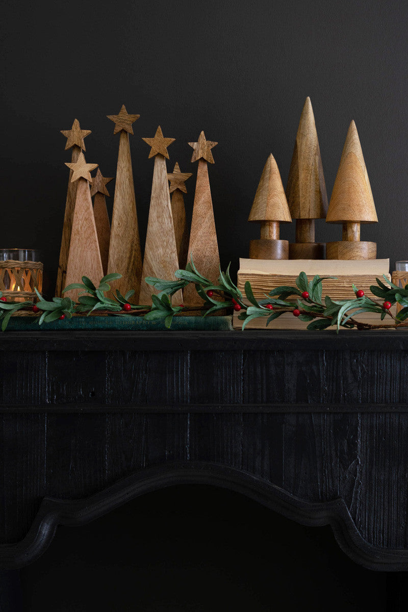 wooden christmas trees on a base holiday home decor | christmas gifts - Design Club Home