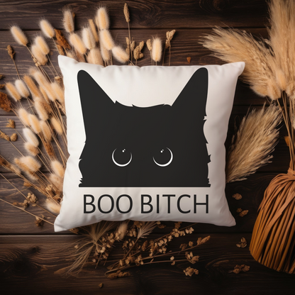 Halloween Black Cat Pillow Funny Gifts, Couch Pillow, Fall Pillow, Cat Lover Gift - Design Club Home