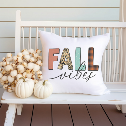 Fall Throw Pillow Farmhouse Autumn Accent Pillow Gift Fall Vibes Couch Pillow Home Decoration - Design Club Home