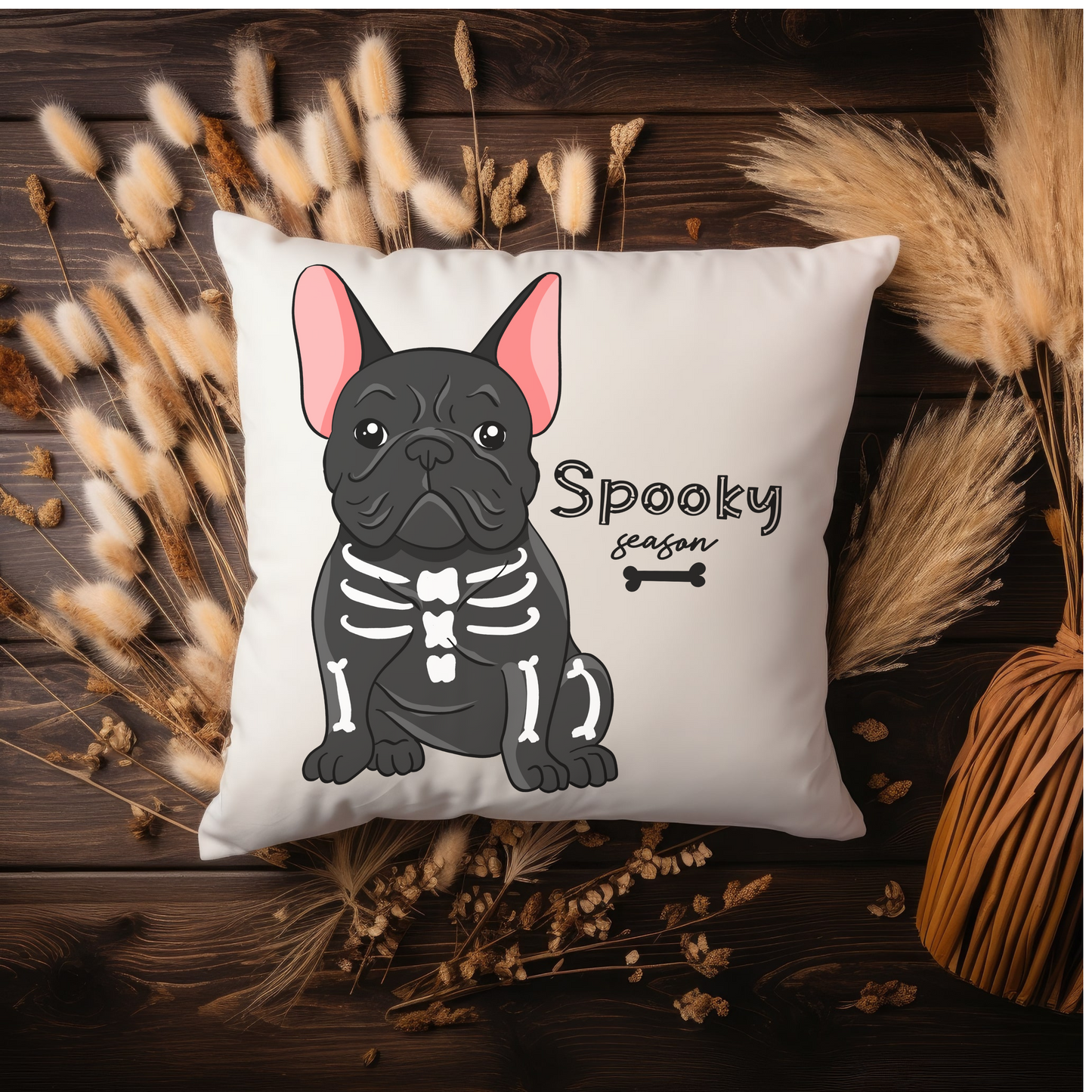 Halloween Frenchie Throw Pillow Dog Lovers Gift