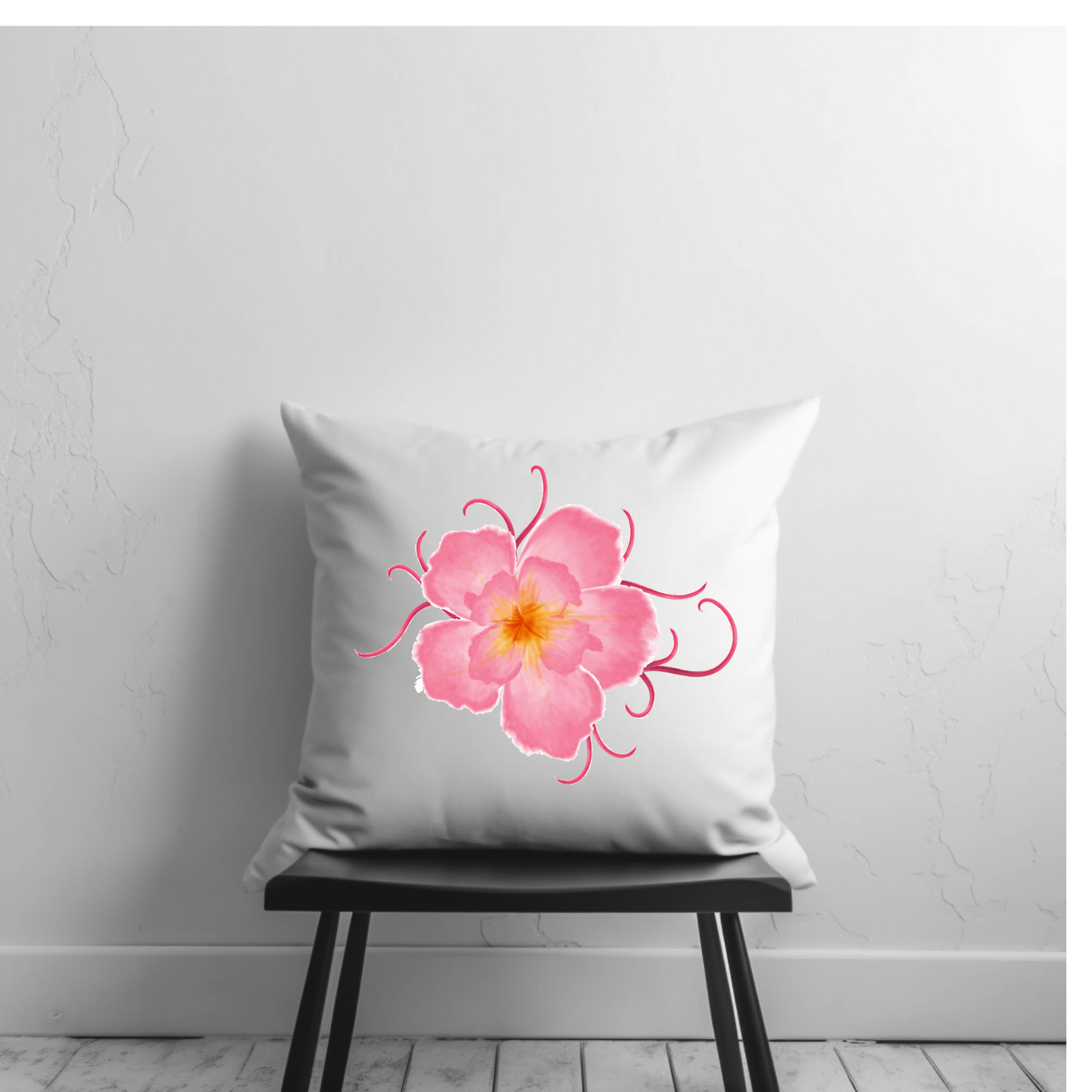 Watercolor Flower Throw Pillow, Colorful Pink Wildflowers, Housewarming Gift, Wedding Gift, Abstract Paint, Home Gift - Design Club Home