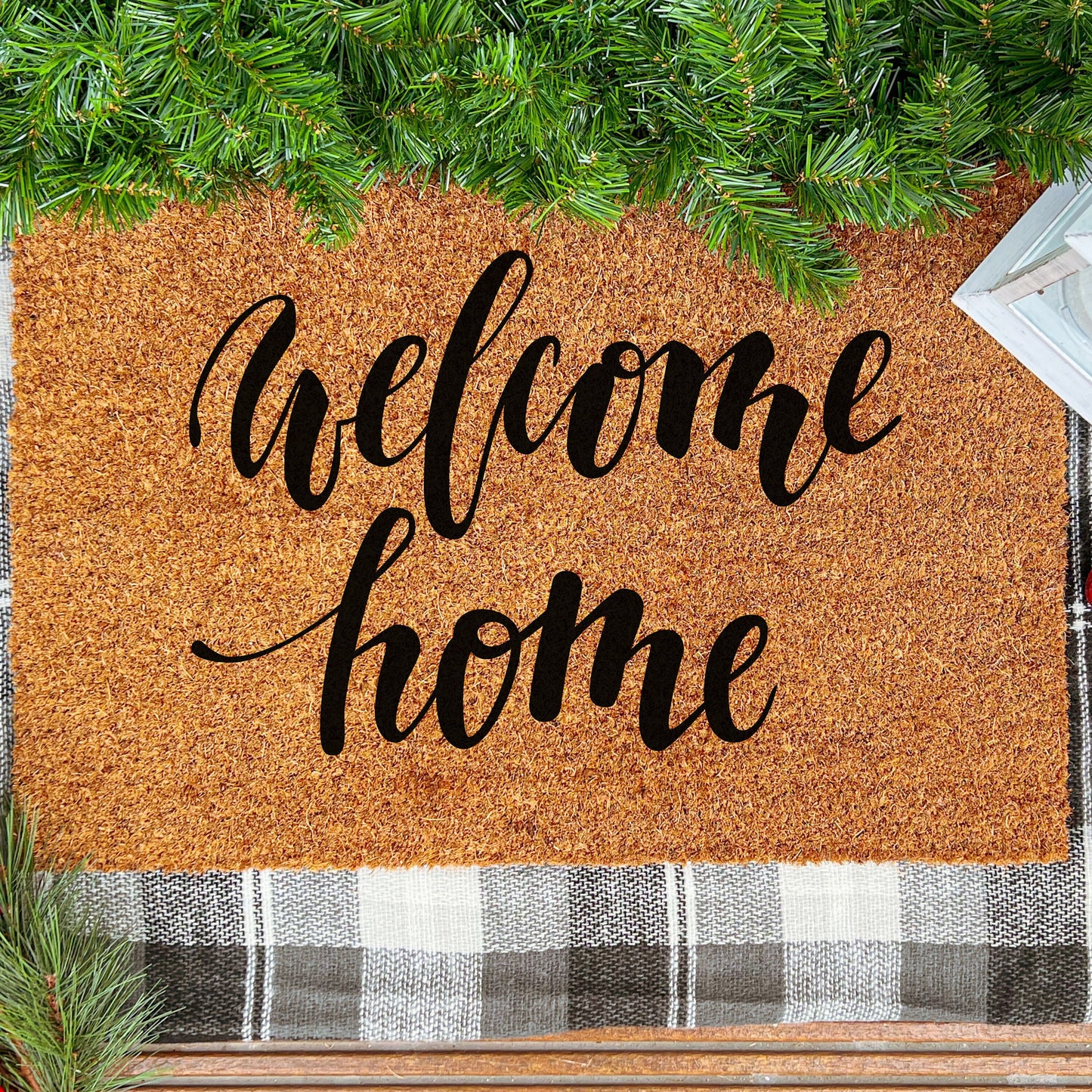 Welcome Home Doormat, Front Entryway Mat, Porch Door Mat