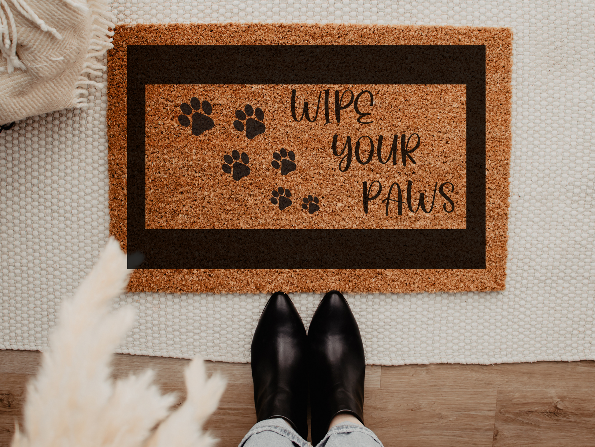 Funny Doormat Welcome Dog and Cat Lovers Housewarming Wedding GIft - Design Club Home