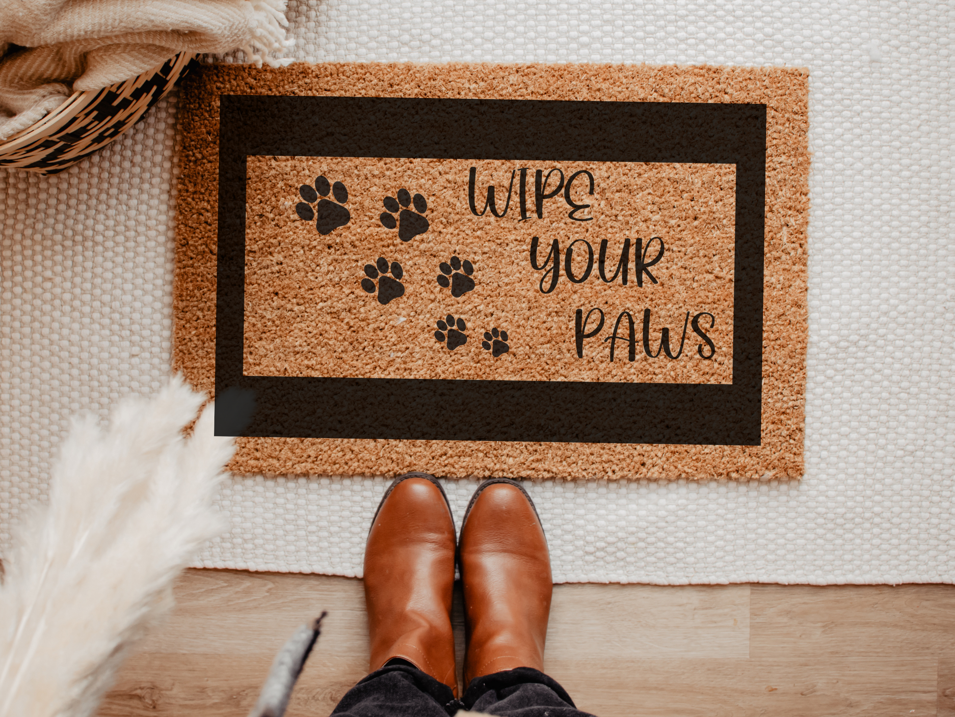 Funny Doormat Welcome Dog and Cat Lovers Housewarming Wedding GIft - Design Club Home