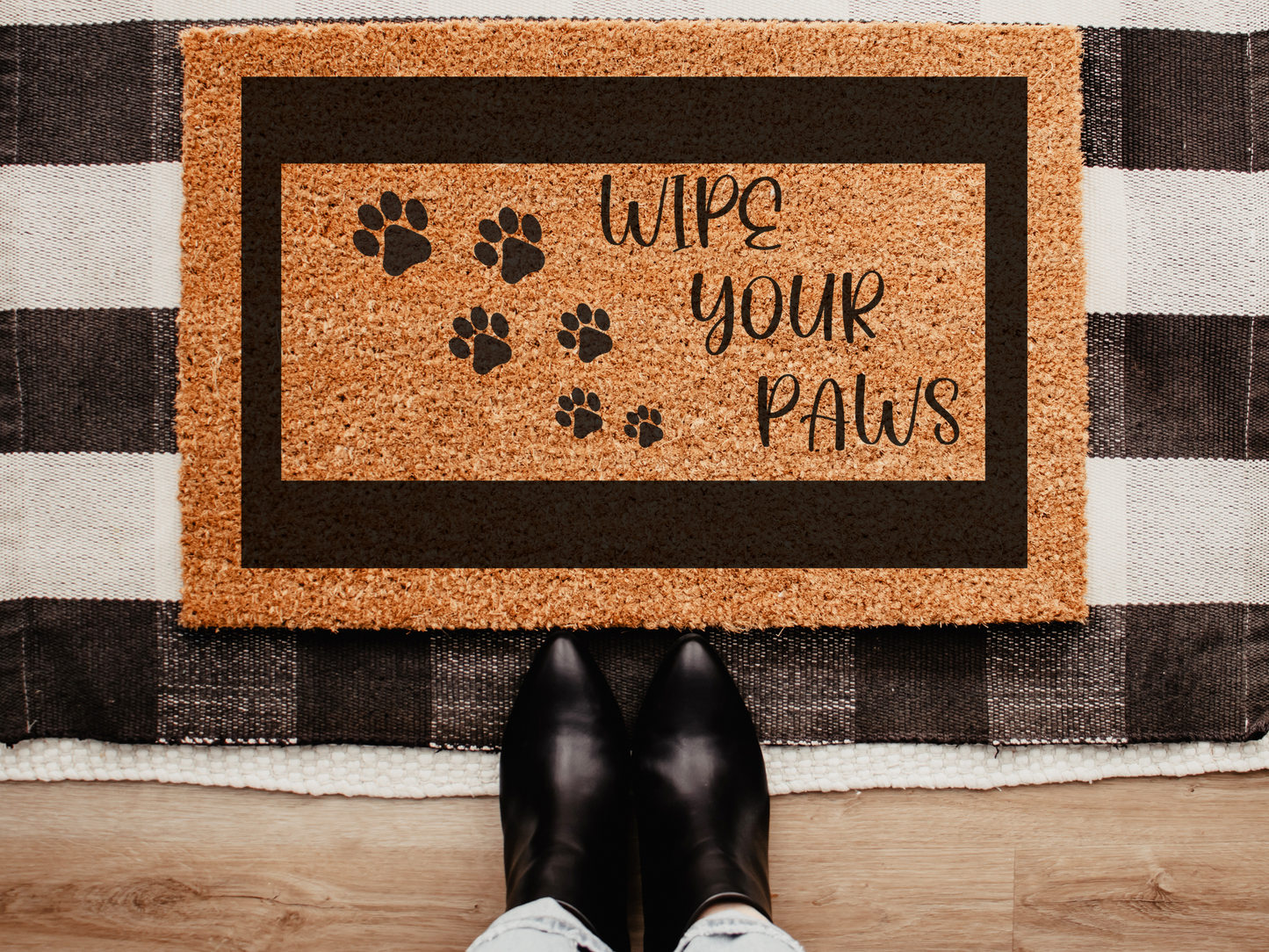 Funny Doormat Welcome Dog and Cat Lovers Housewarming Wedding GIft - Design Club Home