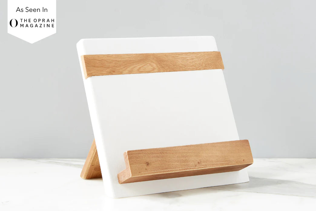 White Mod iPad / Cookbook Holder - Design Club Home