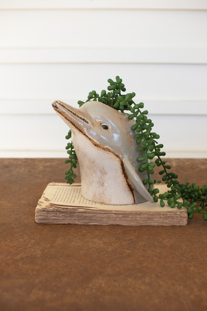 ceramic dolphin planter - Design Club Home