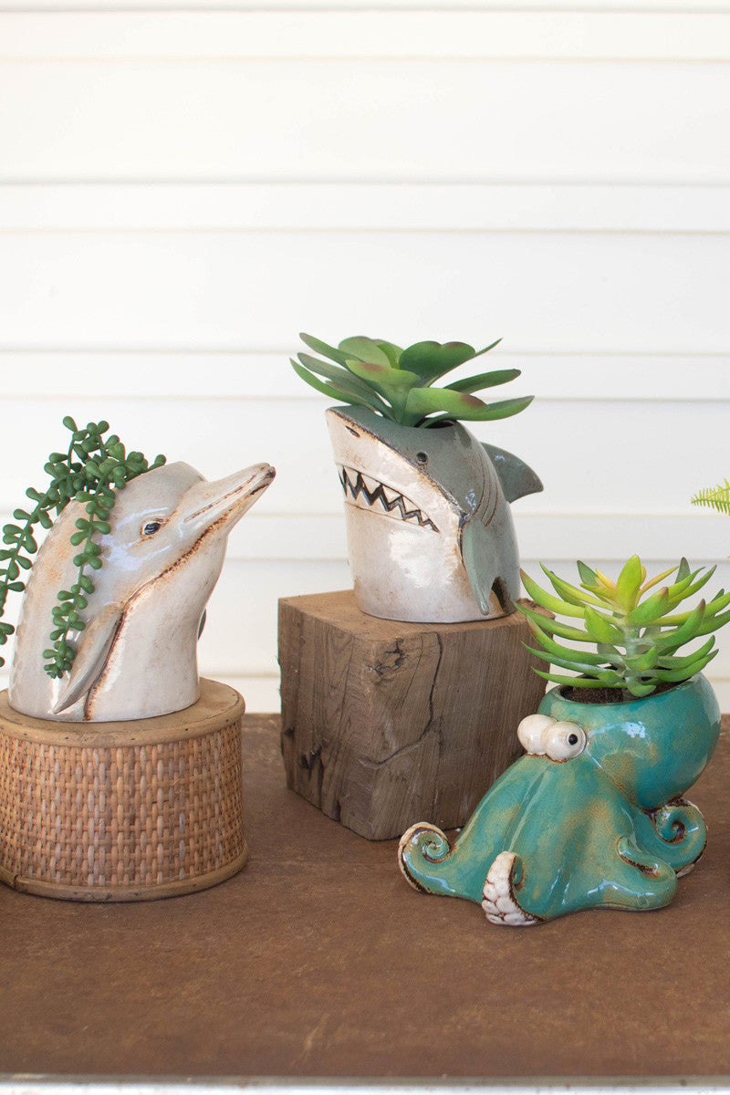 ceramic dolphin planter - Design Club Home