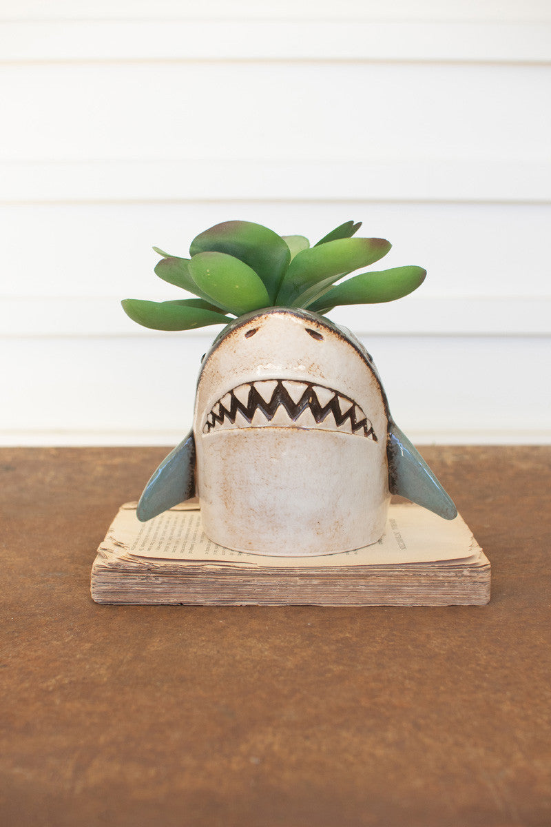 ceramic shark planter - Design Club Home