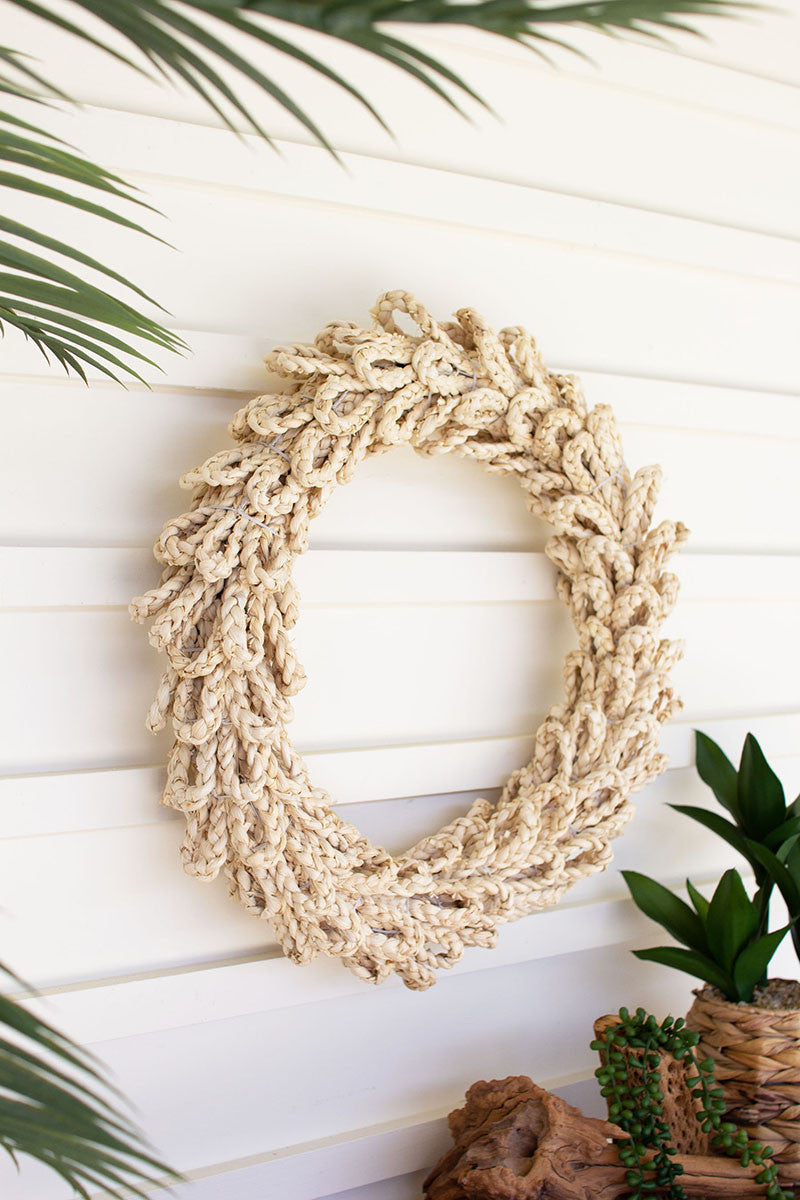 woven seagrass rope wreath - Design Club Home