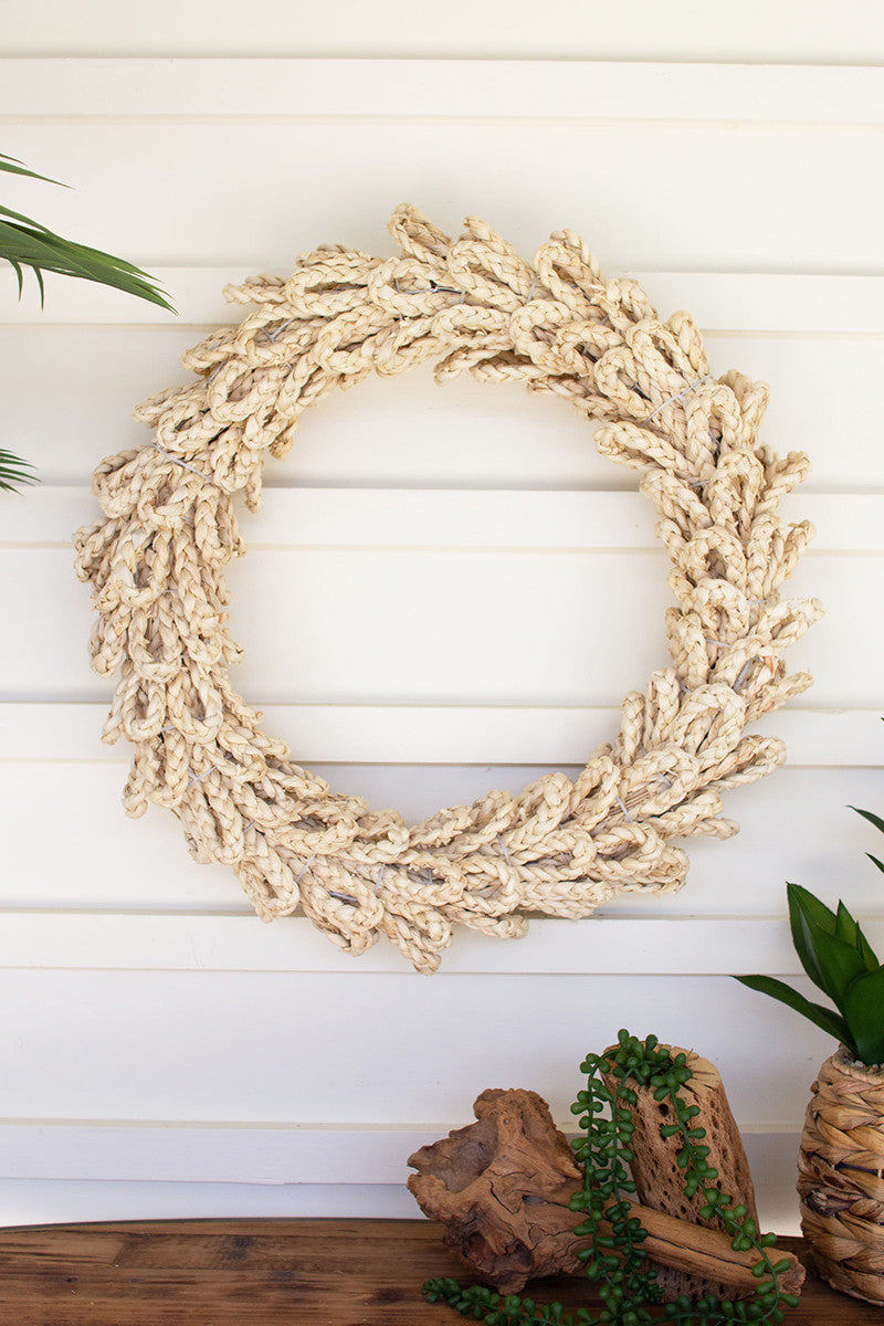 woven seagrass rope wreath - Design Club Home