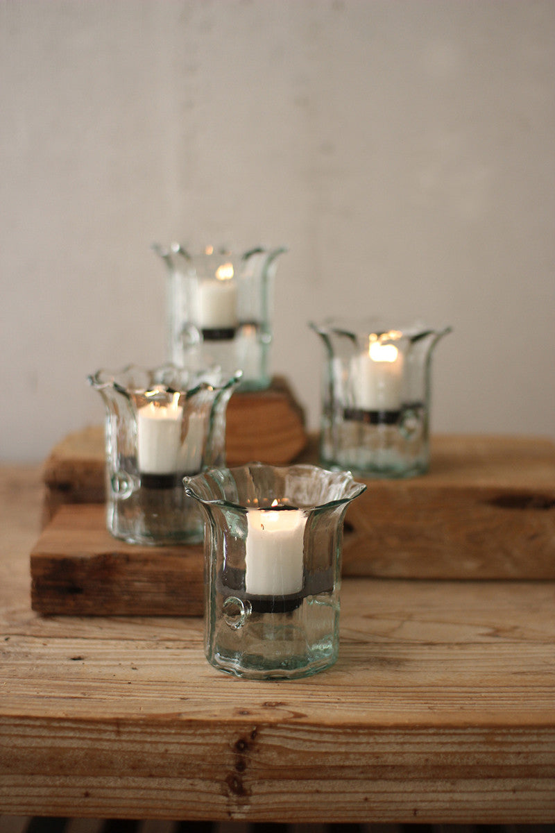 votive candle holder mini glass set of 4 for table decor and weddings - Design Club Home