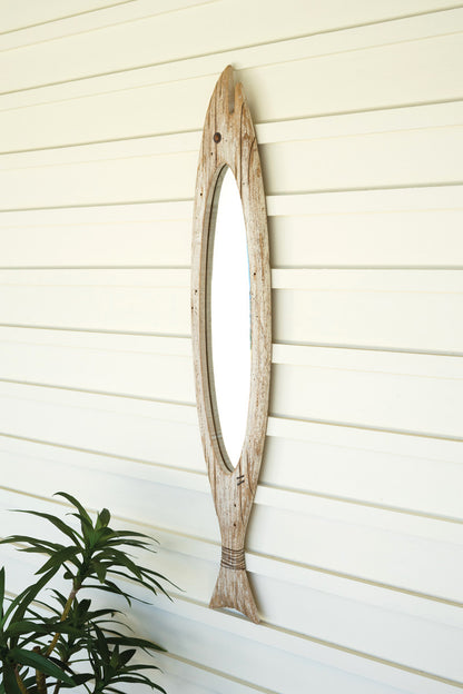 carved wooden fish mirror - Design Club Home