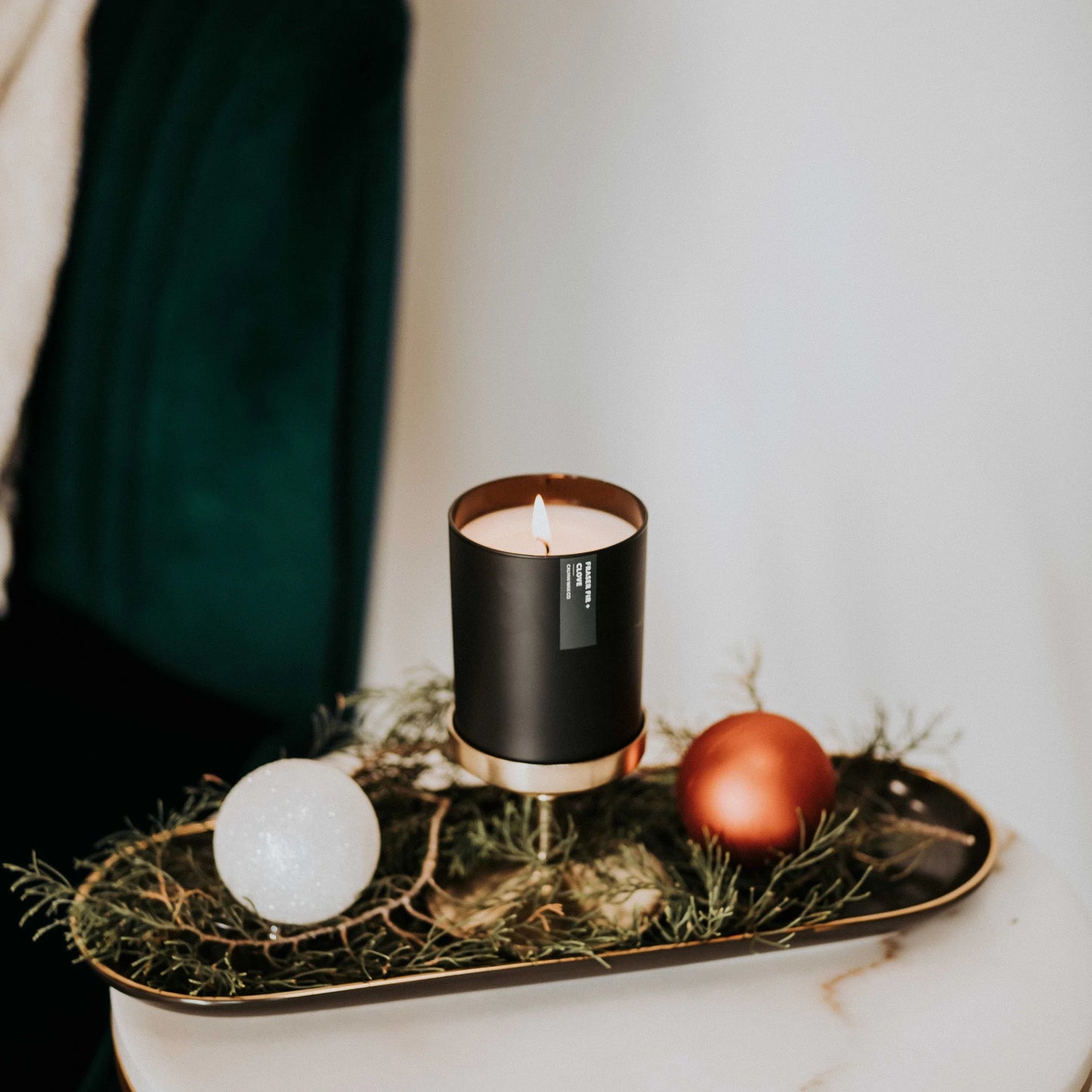 Fraser Fir + Clove Matte Black Tumbler Soy Candle | Limited Release - Design Club Home