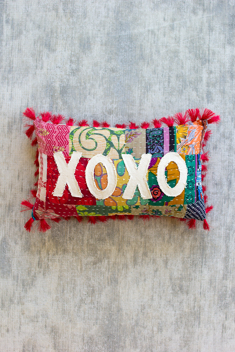 XOXO Kantha Throw Pillow set of 2