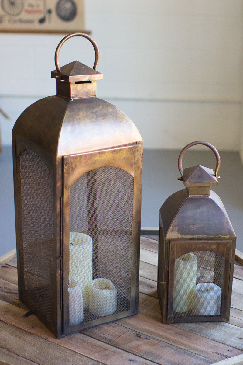 Antique Bronze Lantern Set - Design Club Home