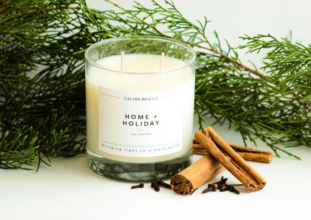 Holiday + Home Glass Tumbler Soy Candle - Design Club Home
